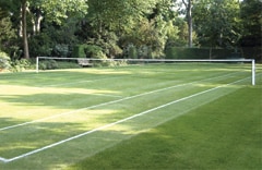 natural grass tennis court surface